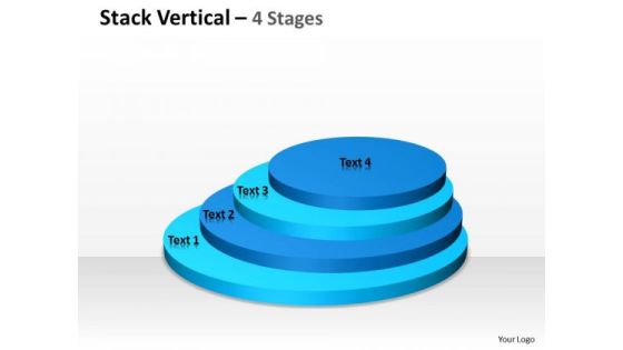 Marketing Diagram Stack Vertical With 4 Stages Of Business Strategic Management
