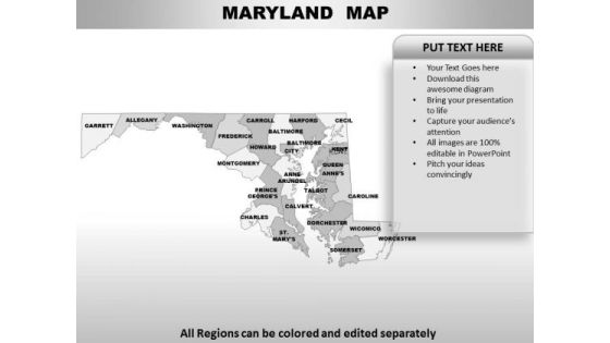 Maryland PowerPoint Maps