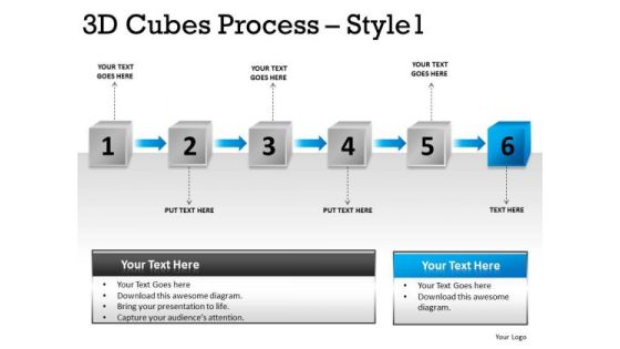 Mba Models And Frameworks 3d Cubes Process Style Business Diagram