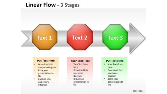Mba Models And Frameworks Linear Flow 3 Stages Business Finance Strategy Development