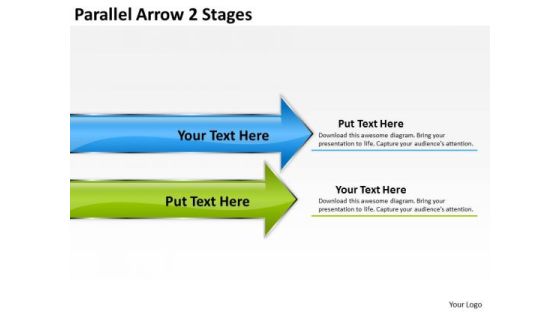 Mba Models And Frameworks Parallel Arrow 2 Stages Sales Diagram