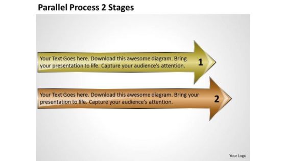 Mba Models And Frameworks Parallel Process 2 Stages Consulting Diagram
