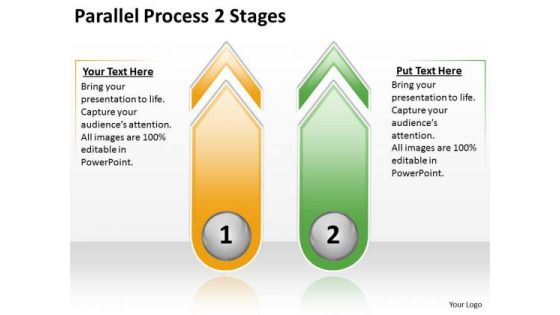 Mba Models And Frameworks Parallel Process 2 Stages Strategy Diagram