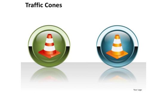 Mba Models And Frameworks Traffic Cones Business Diagram
