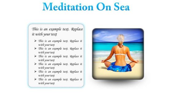Meditation On Sea Beach PowerPoint Presentation Slides S