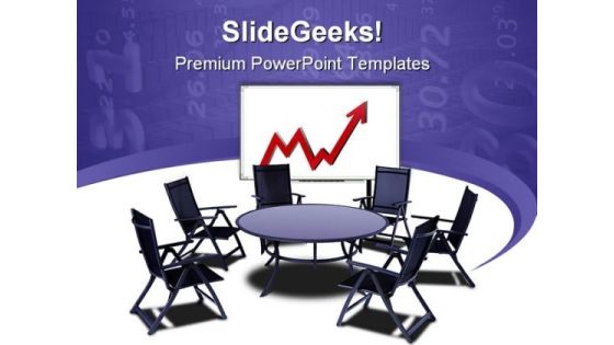 Meeting Table With Graph Business PowerPoint Templates And PowerPoint Backgrounds 0511 Meeting Table With Graph Business PowerPoint Templates And PowerPoint Backgrounds 0511