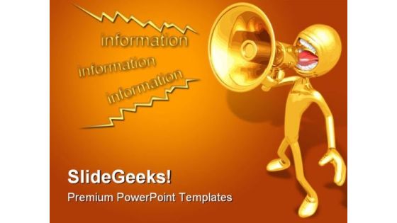 Megaphone People PowerPoint Background And Template 1210