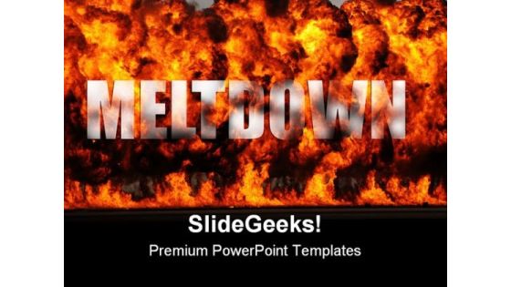 Meltdown Global PowerPoint Template 0810