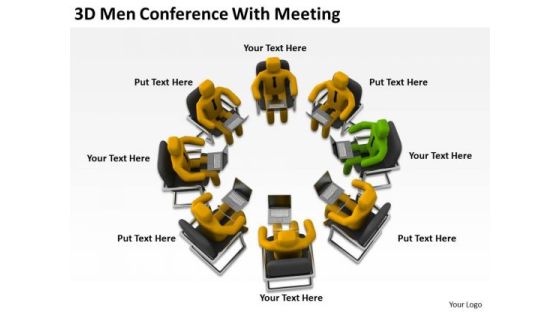 Men At Work Business As Usual 3d Conference With Meeting PowerPoint Templates Men At Work Business As Usual 3d Conference With Meeting PowerPoint Templates