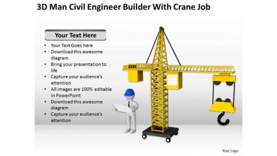 Men At Work Business As Usual 3d Man Civil Engineer Builder With Crane Job PowerPoint Slides Men At Work Business As Usual 3d Man Civil Engineer Builder With Crane Job PowerPoint Slides