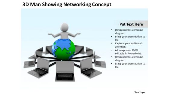 Men At Work Business As Usual 3d Man Showing Networking Concept PowerPoint Templates Men At Work Business As Usual 3d Man Showing Networking Concept PowerPoint Templates