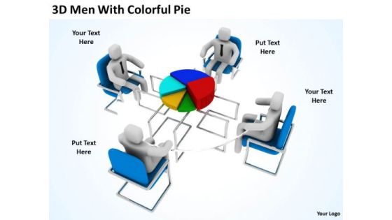 Men At Work Business As Usual With Colorful Pie PowerPoint Templates Ppt Backgrounds For Slides Men At Work Business As Usual With Colorful Pie PowerPoint Templates Ppt Backgrounds For Slides