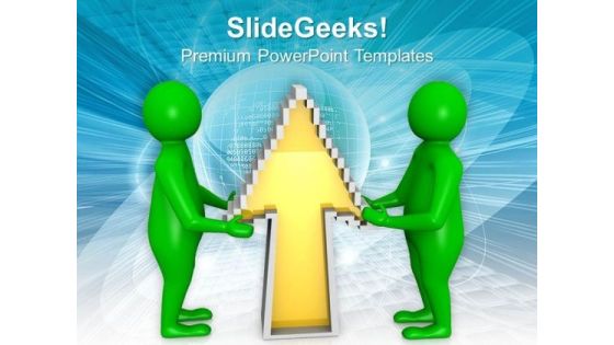 Men Holding Arrow From Both Sides PowerPoint Templates Ppt Backgrounds For Slides 0813 Men Holding Arrow From Both Sides PowerPoint Templates Ppt Backgrounds For Slides 0813