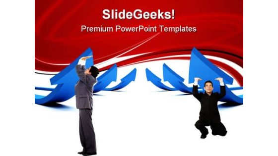 Men Pushing Arrows Business PowerPoint Themes And PowerPoint Slides 0611 Men Pushing Arrows Business PowerPoint Themes And PowerPoint Slides 0611