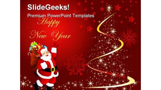 Merry Christmas02 Holidays PowerPoint Template 1010