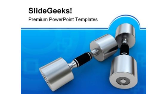 Metallic Dumbbells Exercise Health PowerPoint Themes And PowerPoint Slides 0711 Metallic Dumbbells Exercise Health PowerPoint Themes And PowerPoint Slides 0711