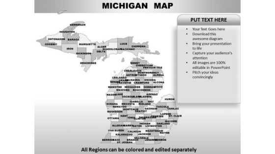 Michigan PowerPoint Maps
