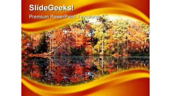 Mirror Lake Beauty PowerPoint Template 1110 Mirror Lake Beauty PowerPoint Template 1110