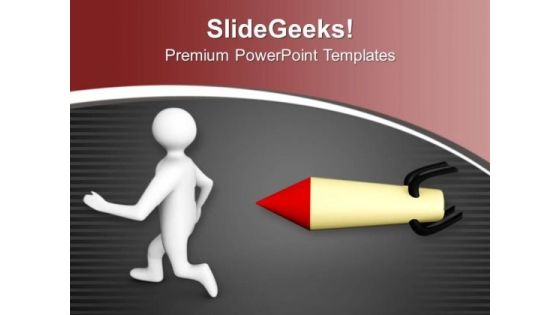 Missile After Running Man Illustration PowerPoint Templates Ppt Backgrounds For Slides 0713 Missile After Running Man Illustration PowerPoint Templates Ppt Backgrounds For Slides 0713