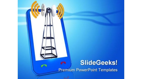 Mobile Antenna Industrial PowerPoint Templates And PowerPoint Backgrounds 0411