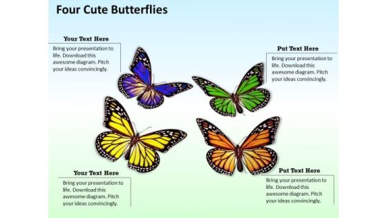 Modern Marketing Concepts Four Cute Butterflies Business Stock Images Modern Marketing Concepts Four Cute Butterflies Business Stock Images