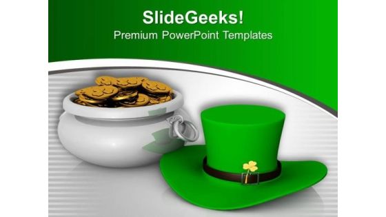Money And Hat For Happy Patrick Day PowerPoint Templates Ppt Backgrounds For Slides 0713 Money And Hat For Happy Patrick Day PowerPoint Templates Ppt Backgrounds For Slides 0713