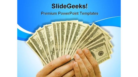 Money In Hand Finance PowerPoint Template 0610 Money In Hand Finance PowerPoint Template 0610