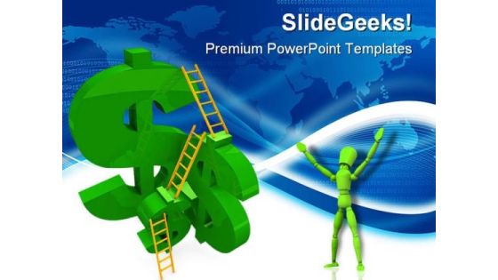 Money Ladders Leadership PowerPoint Templates And PowerPoint Backgrounds 0611 Money Ladders Leadership PowerPoint Templates And PowerPoint Backgrounds 0611