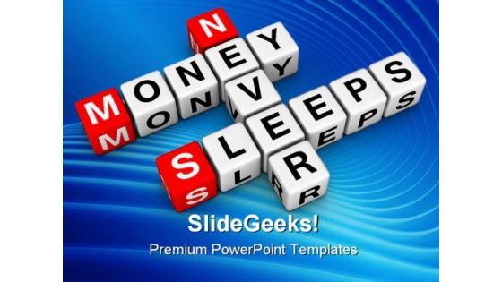 Money Never Sleeps Metaphor PowerPoint Themes And PowerPoint Slides 0711 Money Never Sleeps Metaphor PowerPoint Themes And PowerPoint Slides 0711