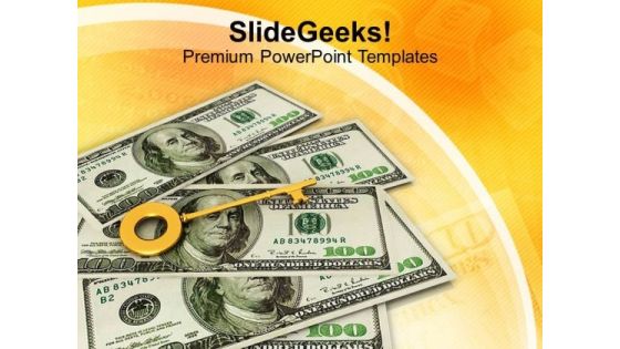 Money With A Key Financial Security PowerPoint Templates Ppt Backgrounds For Slides 0213 Money With A Key Financial Security PowerPoint Templates Ppt Backgrounds For Slides 0213