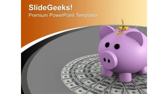 Money With Locked Piggy Bank PowerPoint Templates Ppt Backgrounds For Slides 0213 Money With Locked Piggy Bank PowerPoint Templates Ppt Backgrounds For Slides 0213