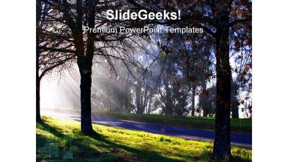Morning Trees Nature PowerPoint Templates And PowerPoint Backgrounds 0211