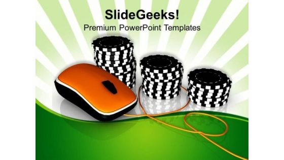 Mouse With Stack Of Casino Chips Games PowerPoint Templates Ppt Backgrounds For Slides 0313 Mouse With Stack Of Casino Chips Games PowerPoint Templates Ppt Backgrounds For Slides 0313