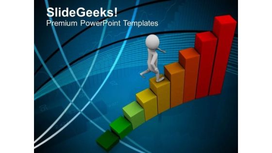 Move Towards The Growth Bar Graph PowerPoint Templates Ppt Backgrounds For Slides 0613 Move Towards The Growth Bar Graph PowerPoint Templates Ppt Backgrounds For Slides 0613