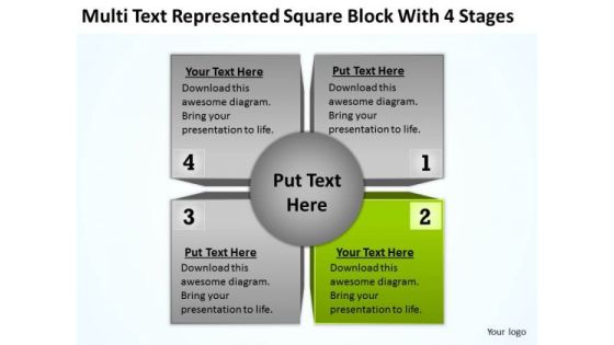 Multi Text Represented Square Block With 4 Stages Ppt Business Plan Maker PowerPoint Templates Multi Text Represented Square Block With 4 Stages Ppt Business Plan Maker PowerPoint Templates