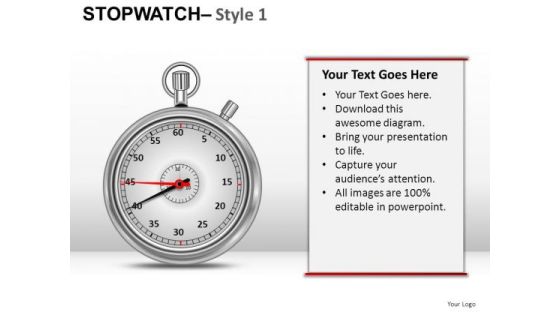 Multicolor Stopwatch 1 PowerPoint Slides And Ppt Diagram Templates