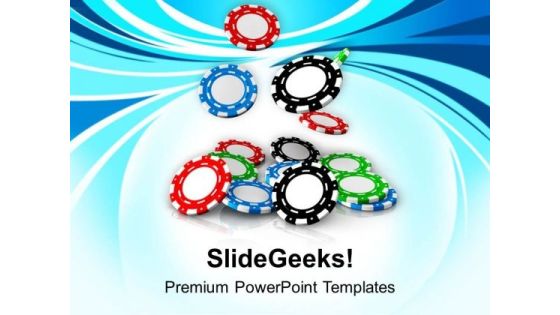 Multicolored Poker Chips With Casino Theme PowerPoint Templates Ppt Backgrounds For Slides 0513 Multicolored Poker Chips With Casino Theme PowerPoint Templates Ppt Backgrounds For Slides 0513