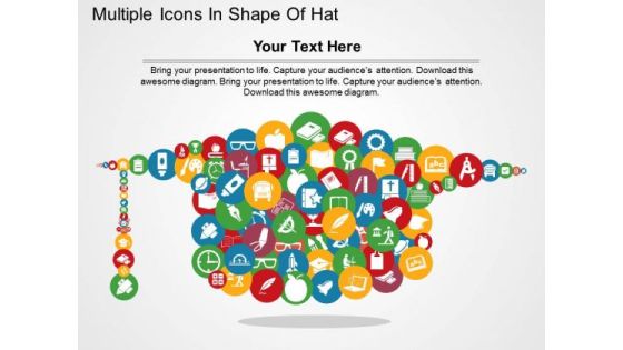 Multiple Icons In Shape Of Hat PowerPoint Templates Multiple Icons In Shape Of Hat PowerPoint Templates