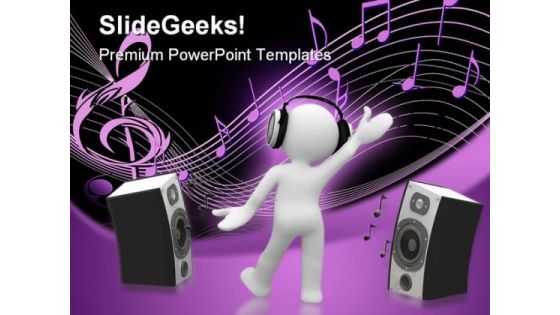 Music People PowerPoint Template 0610