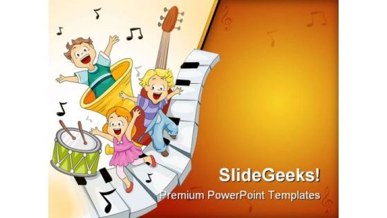 Musical Notes Entertainment PowerPoint Templates And PowerPoint Backgrounds 0411