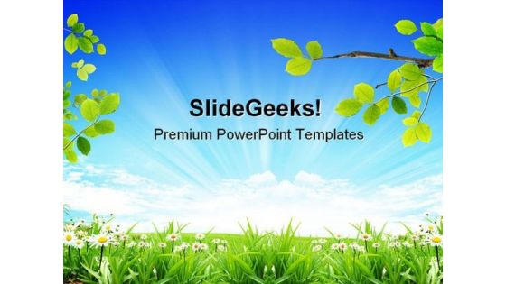 Nature Beauty PowerPoint Template 0910