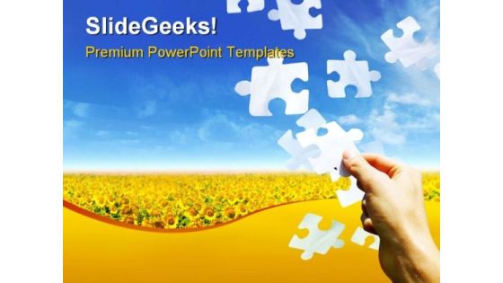 Nature Puzzle Beauty PowerPoint Template 0510 Nature Puzzle Beauty PowerPoint Template 0510