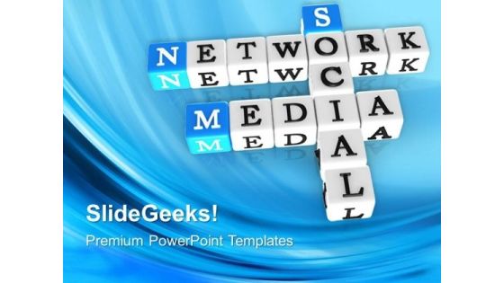 Network Media Crosswords Communication PowerPoint Templates And PowerPoint Themes 0712 Network Media Crosswords Communication PowerPoint Templates And PowerPoint Themes 0712