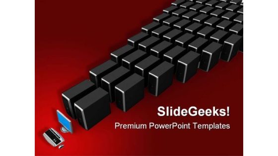 Network Server Computer PowerPoint Themes And PowerPoint Slides 0911
