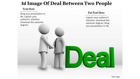 New Business Strategy 3d Image Of Deal Between Two People Concept Statement New Business Strategy 3d Image Of Deal Between Two People Concept Statement