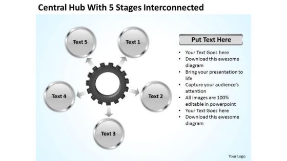New Business Strategy Central Hub With 5 Stages Iterconnected And Policy New Business Strategy Central Hub With 5 Stages Iterconnected And Policy