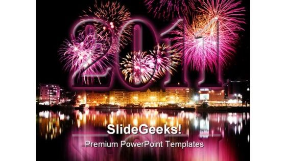 New Year 2011 Fireworks Festival PowerPoint Template 1010 New Year 2011 Fireworks Festival PowerPoint Template 1010