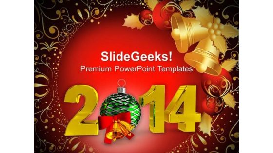 New Year 2014 Party Theme PowerPoint Template 1113 New Year 2014 Party Theme PowerPoint Template 1113