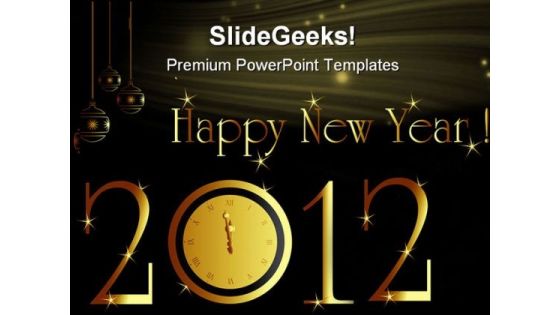 New Year Card Background PowerPoint Templates And PowerPoint Backgrounds 1011