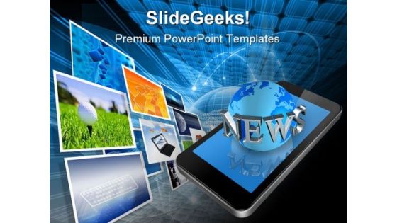 News On Mobile Communication PowerPoint Templates And PowerPoint Backgrounds 0611